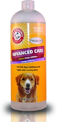  Advanced Care Detal Water Additive Tartar Control - Cuidado dental avanzado para perros, 32 FL oz 