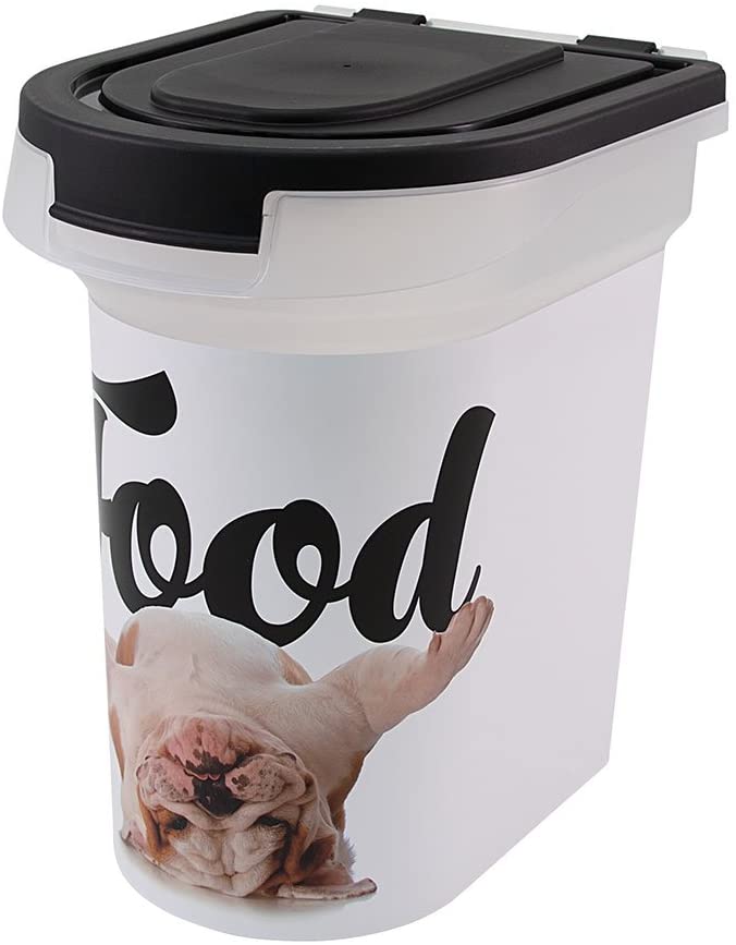  Advantus plástico contenedor de Comida para Mascotas, Bulldog, 12,5 x 9,75 x 13.38-Inch 