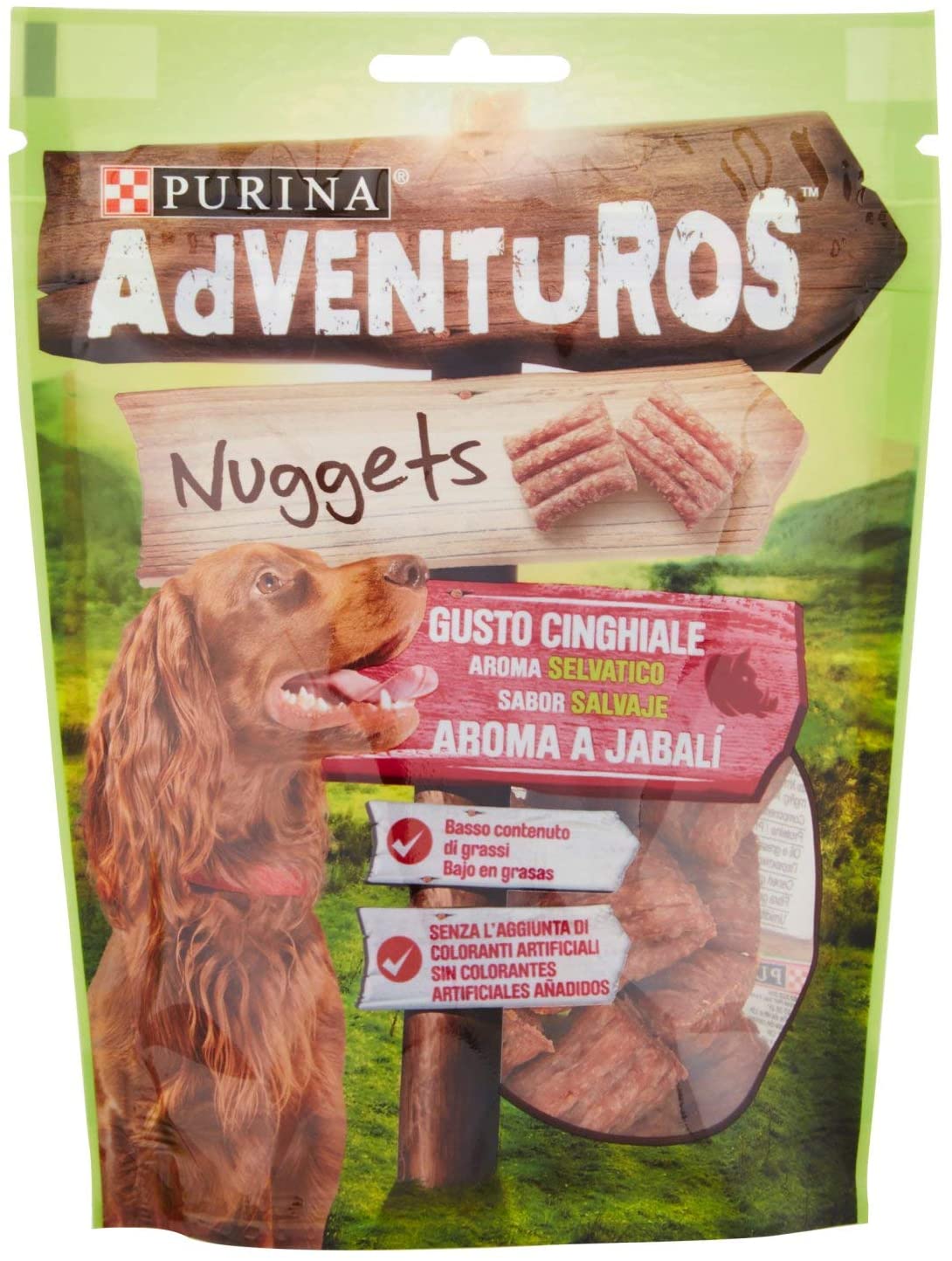  Adventuros - Nuggets Snack Perro Aroma a Jabalí, 90 g 