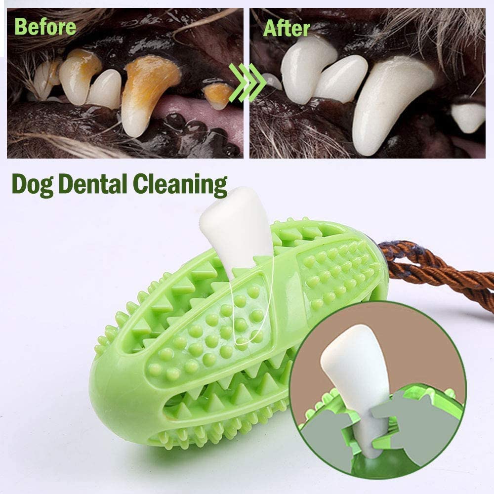  AIDIYA Cepillo de Dientes para Perros de, Cuidado Dental para Cachorros, Cepillo para Masticar, Juguetes eficaces para Limpieza de Dientes de Perro (Verde) 