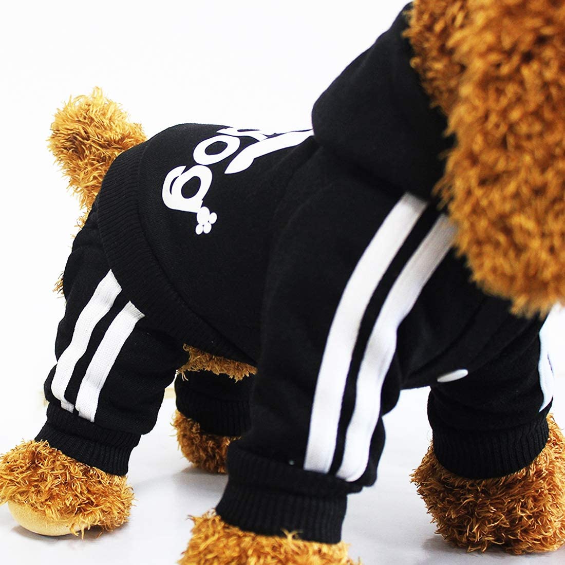  Animales Ropa - Pet Costume Ropa Para Perros Perrito Sudadera Con Capucha Pullover, Negro Medium 