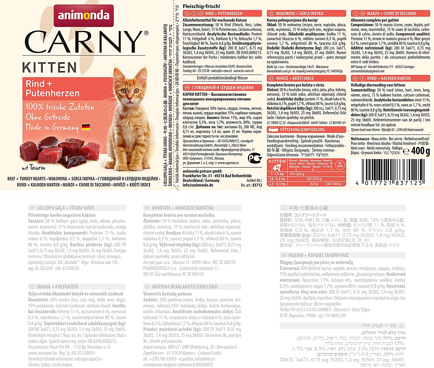  Animonda Carny Kitten Comida para gatos (12 x 200 g) 