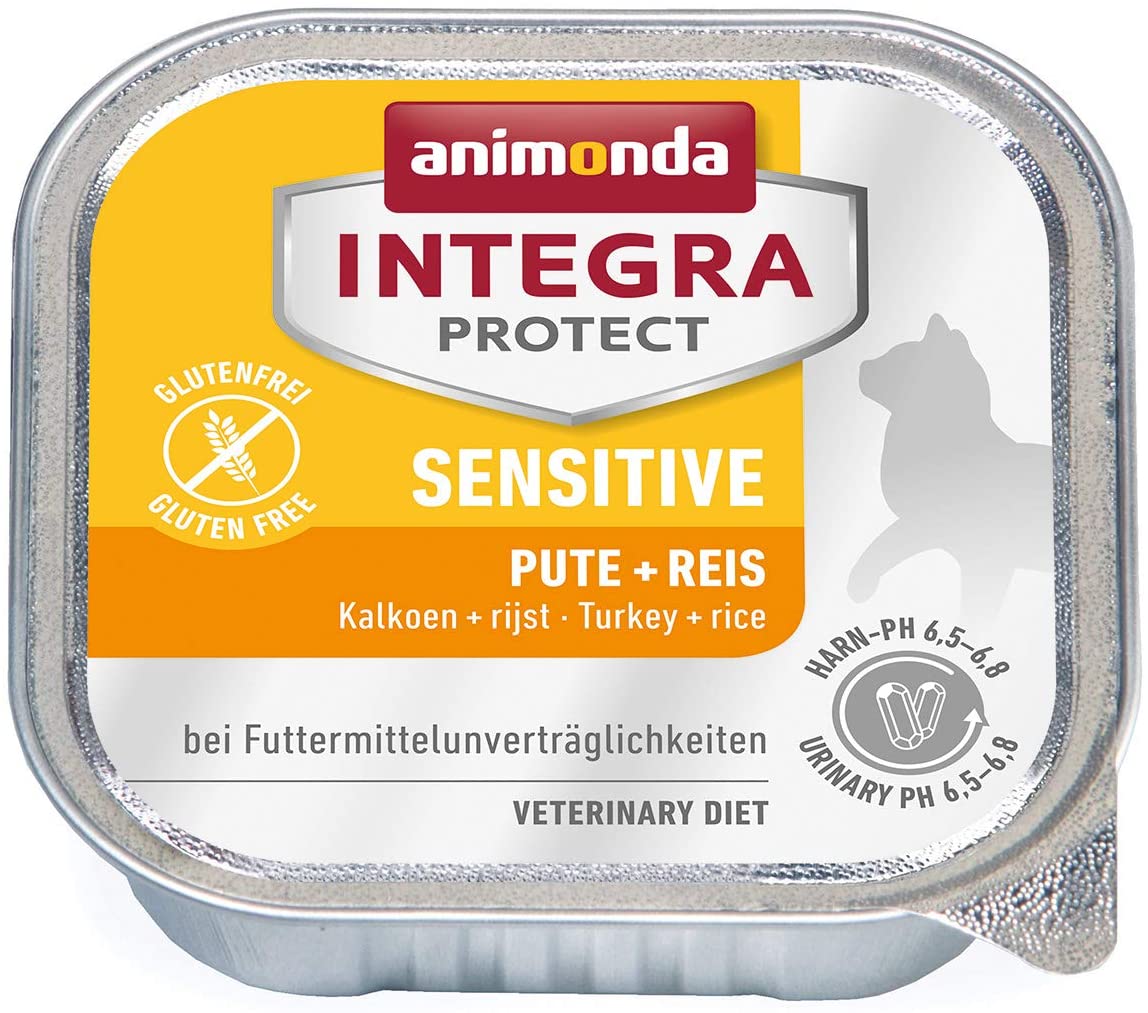  Animonda Integra Protect Sensitive , Comida húmeda para dieta de gatos con alergias alimentarias, 200 g, pack de 6 