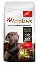  Applaws - Comida para perros secos, grande, para razas de adulto, 7,5 kg (paquete de 2) 