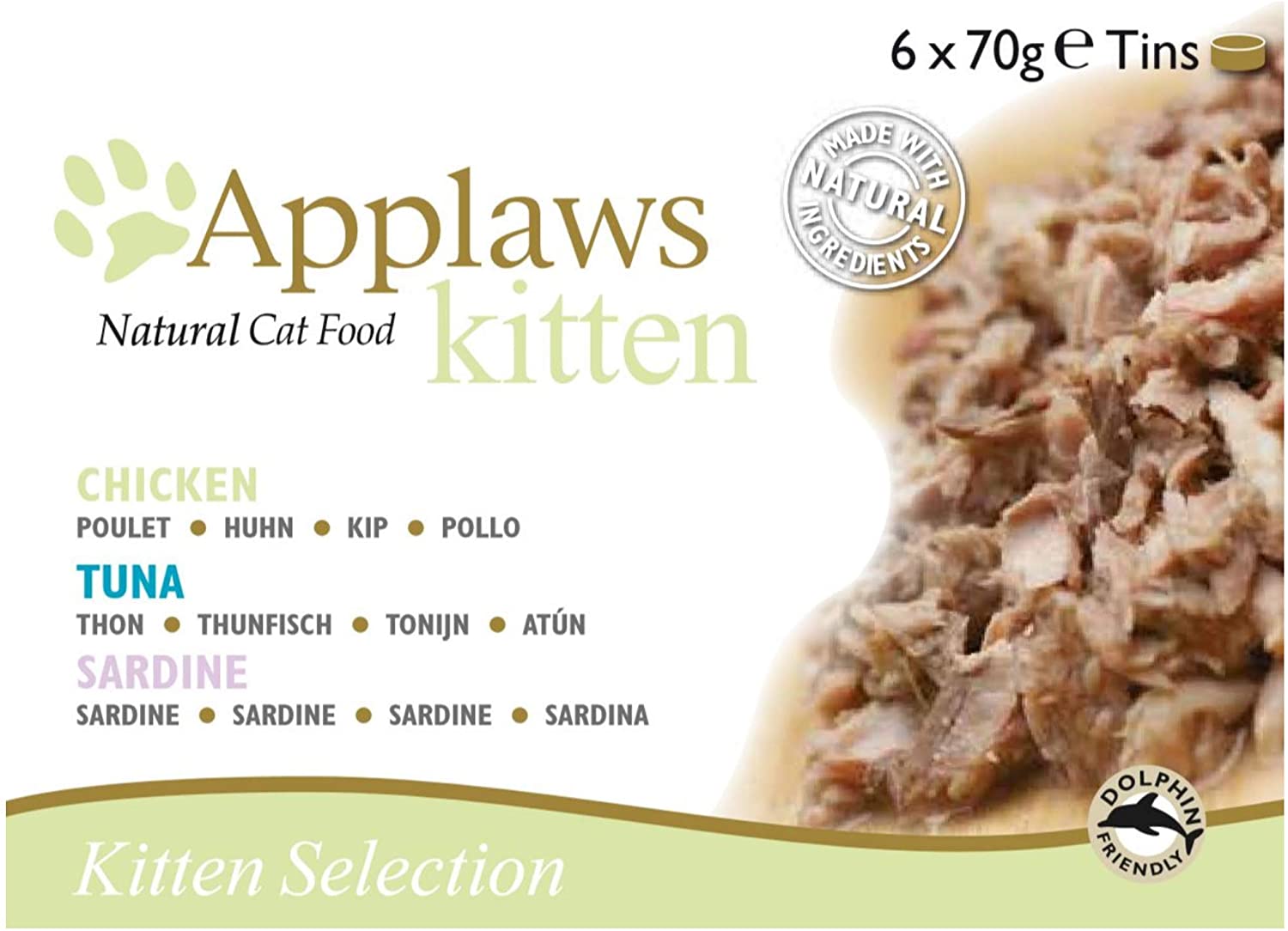  Applaws Gato Lata Kitten Multi Pack, 6 Pack (6 x 70 g) 