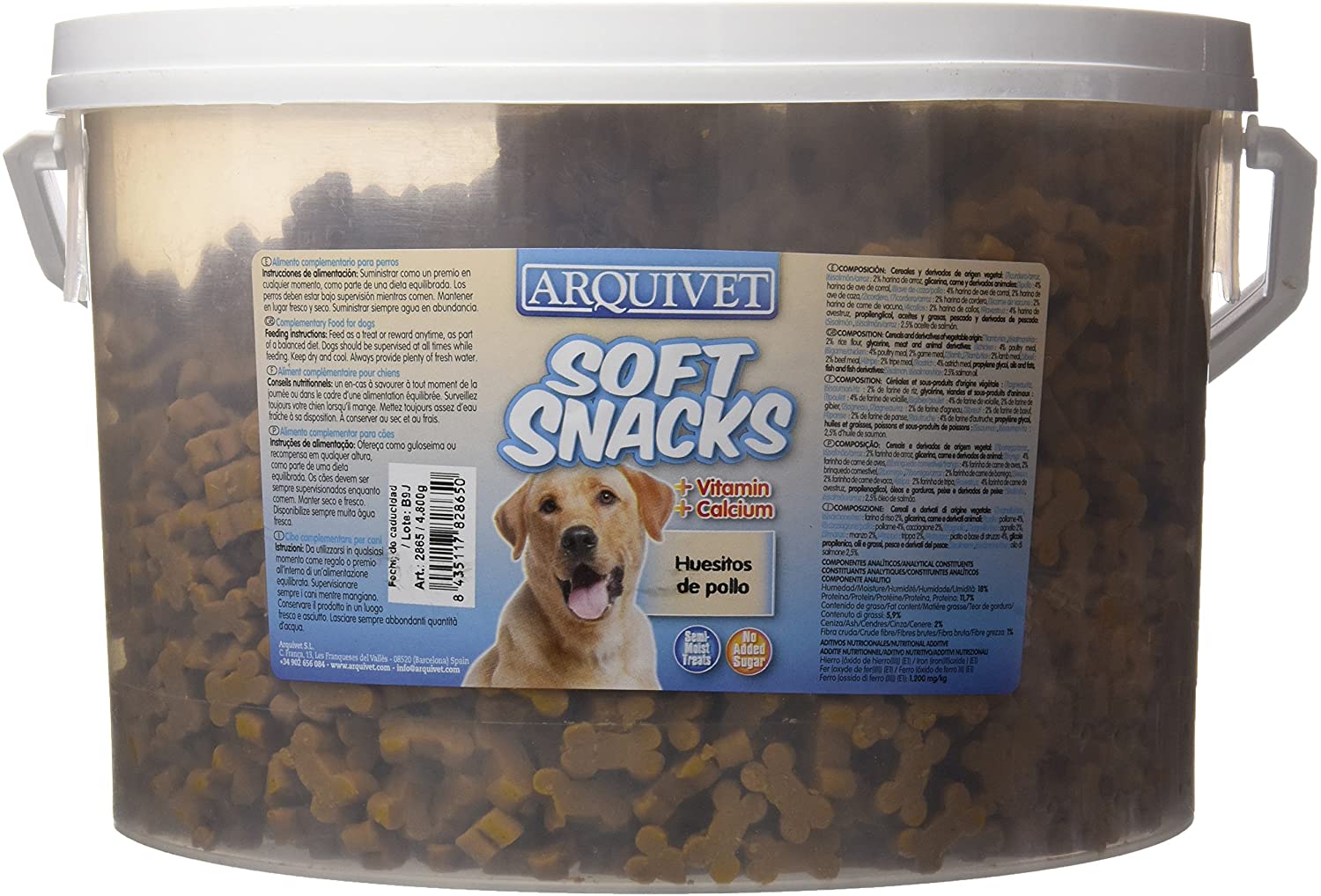  Arquivet Soft Snacks huesitos Pollo 4800 grs - 5122 gr 