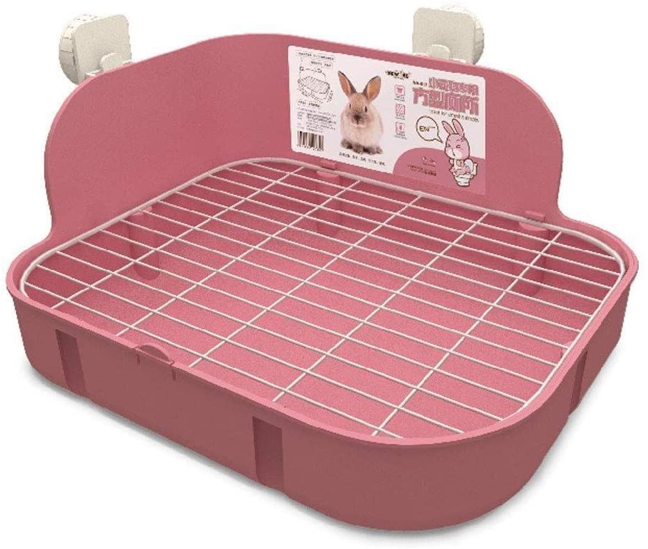  AYWJ9609 Caja de Basura for Inodoro, Caja de plástico Cuadrada Jaula Potty Trainer Esquina de la Basura for Animales pequeños, Conejos, Conejillos de Indias, Chinchilla, Hurón 