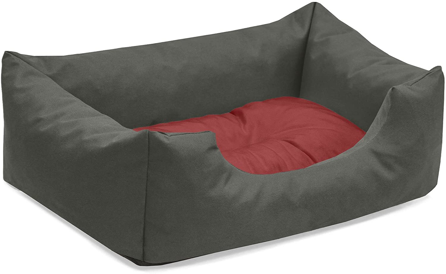  BedDog® colchón para Perro Mimi S hasta XXXL, 26 Colores, Cama, sofá, Cesta para Perro, XL Gris/Verde 