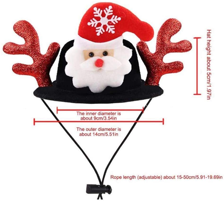  Bongles Traje De La Navidad Sombrero Sombrero De La Cornamenta del Animal Doméstico para Mascotas Pequeñas Festivo Decorativo Decoración De Navidad Año Nuevo para Mascotas 