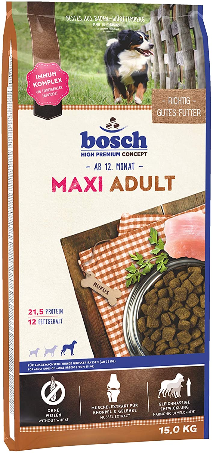  bosch HPC Maxi Adult | Comida seca completa para perros adultos de razas grandes (a partir de 25 kg) | 15 kg 