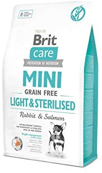  Brit Care Mini Light y Sterilised Grain Free al Conejo y Salmón Hipoalergénico - 2 kg 