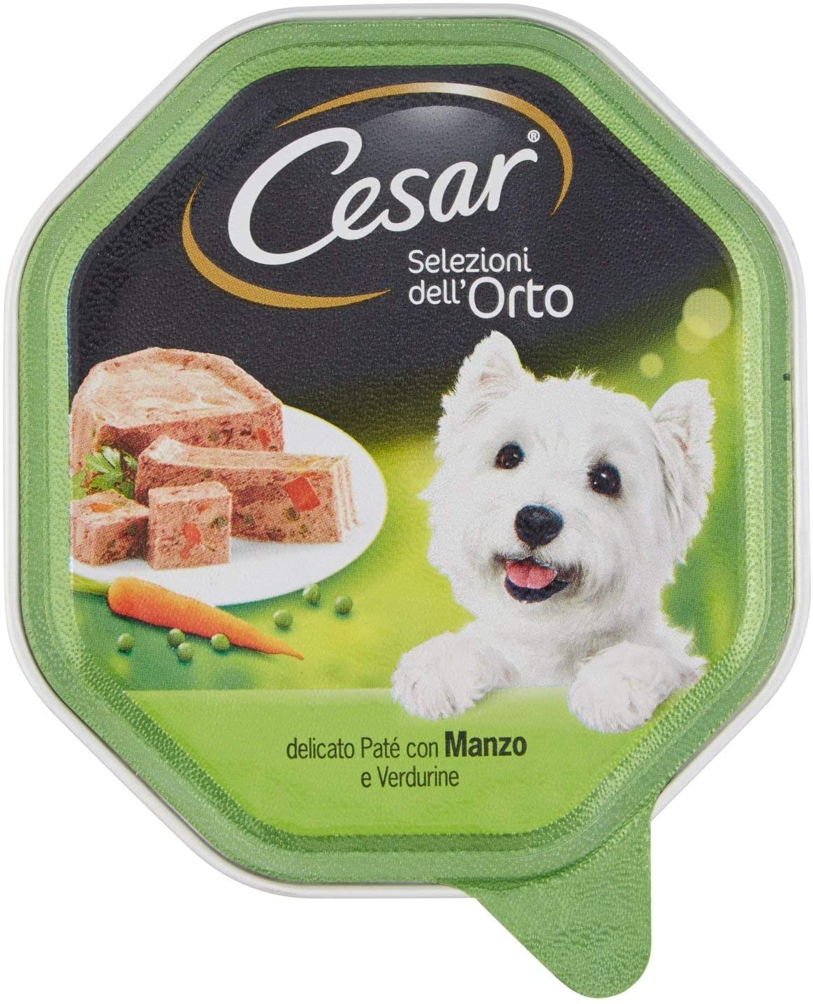  Cesar – selezioni del orto, Delicada fuagrás con Manzo Y verdurine, para Perros Adultos, 150 g 