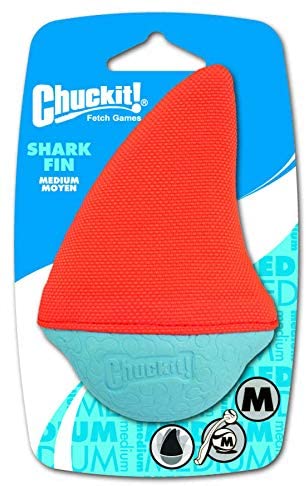  Chuckit! 185201 Amphibious Shark Fin Pelota Flotante para Perros, Compatible con el Lanzador, M 