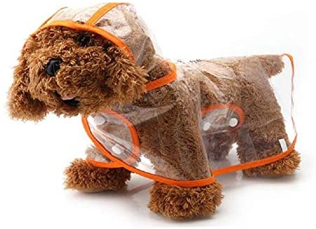  Ducomi Dogalize – Impermeable con Capucha de Nailon Transparente para Perro – Abrigo Impermeable Modelo Poncho para Perros 