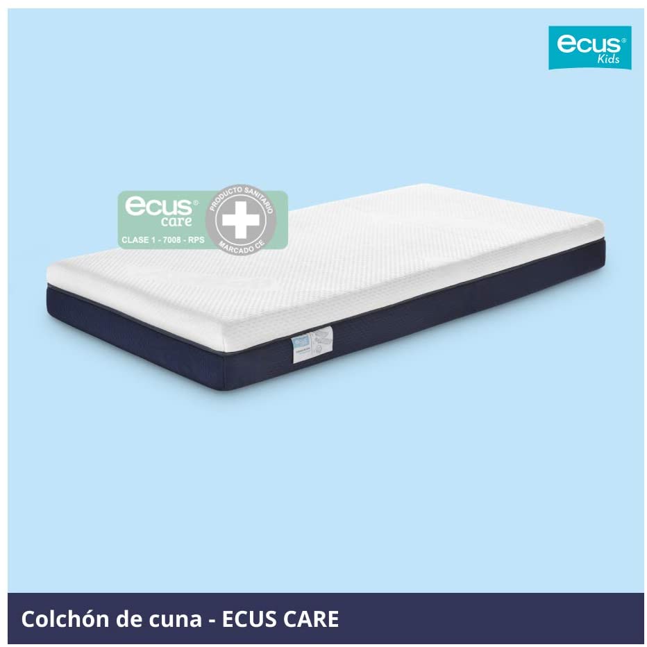  Ecus Kids, El colchón de cuna Ecus Care con certificado farmacéutico que ayuda a prevenir la plagiocefalia - Colchon cuna 120x60 