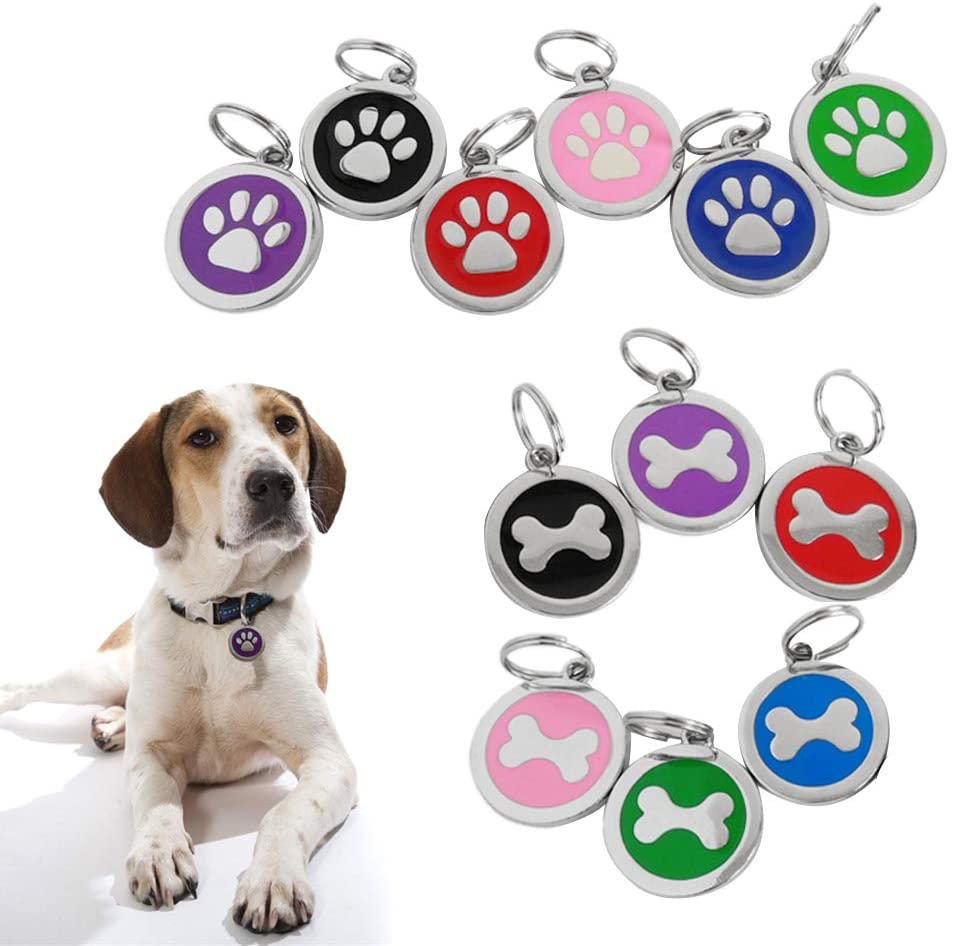  Fogun - Placa identificativa para Perro o Gato, con número de teléfono y Collar para Mascotas 