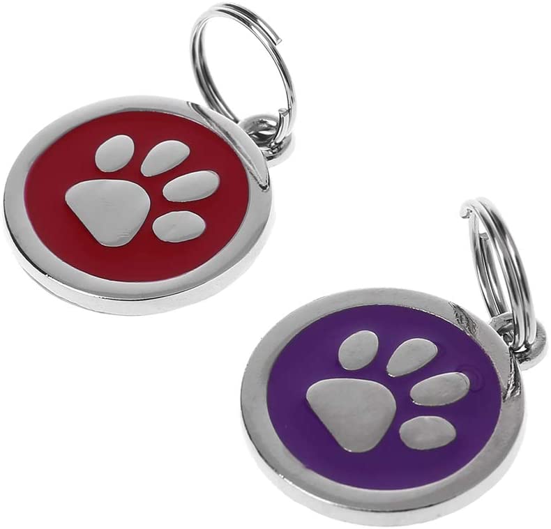  Fogun - Placa identificativa para Perro o Gato, con número de teléfono y Collar para Mascotas 