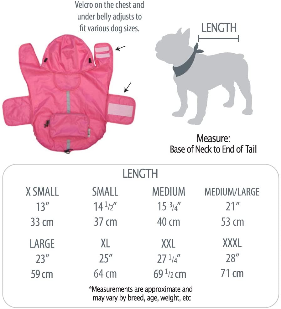  Frencie Mini Couture Impermeable para perro - Rosa 