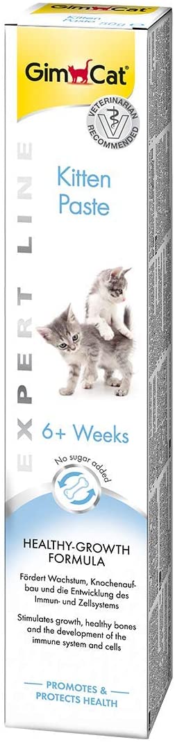 GimCat EXPERT LINE Kitten, pasta para gatitos - Snack para gatos funcional que favorece el desarrollo de los gatos más pequeños - 1 tubo (1 x 50 g) 