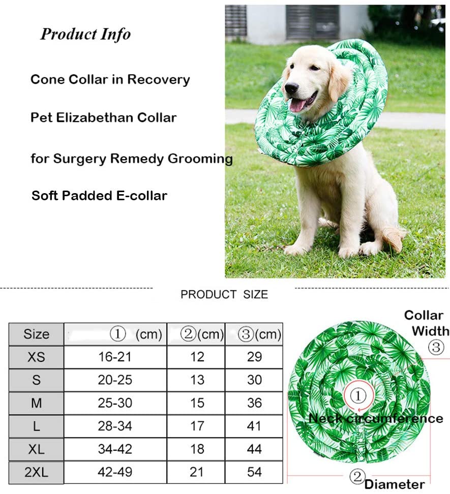  Haobing Collar Isabelino Ligero para Mascotas Cono de Cuello para Mascotas Recuperación de Cirugía o Heridas (Rosa, M) 