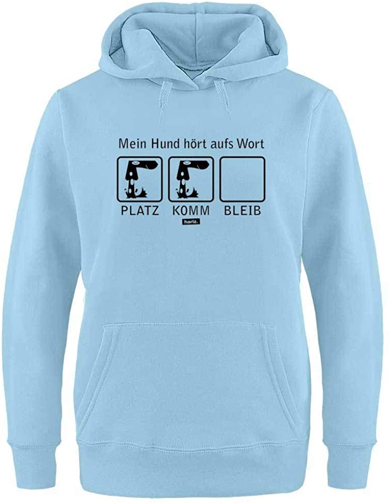  HARIZ - Sudadera con Capucha para Mujer, diseño con Texto en alemán Mein Hund Hört Aufs Wort Hund Herrchen Plus 