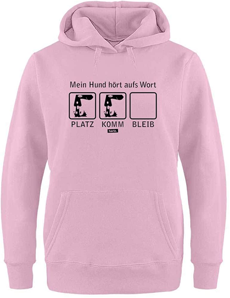  HARIZ - Sudadera con Capucha para Mujer, diseño con Texto en alemán Mein Hund Hört Aufs Wort Hund Herrchen Plus 