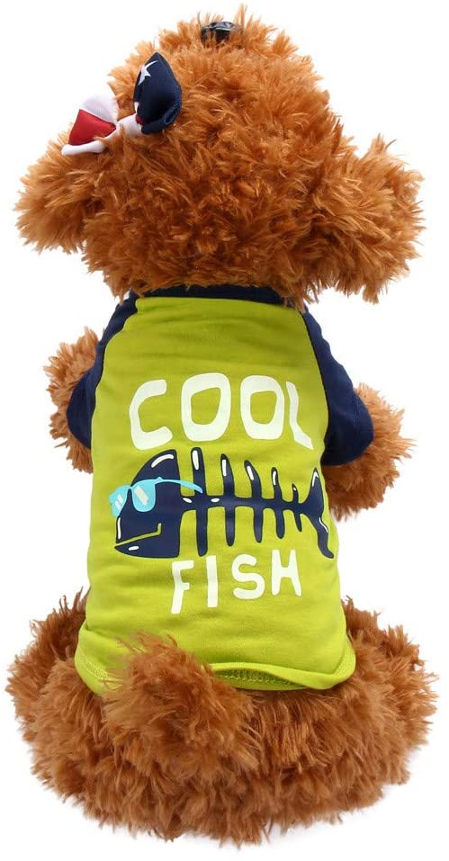  Hawkimin - Camiseta de algodón para Mascotas, clásica, Moderna, para Cachorros, Ropa de Deporte, Abrigo, Ropa para Perros 