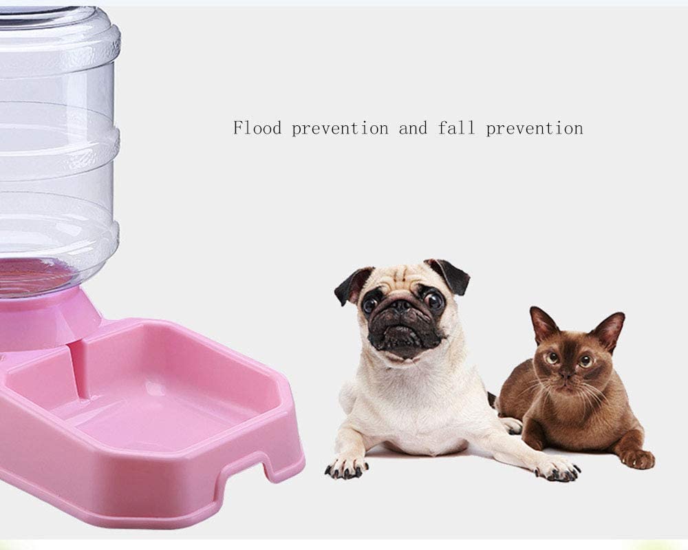  HenLooo Alimentador automático de Alimentos para Mascotas y Juego de bebederos, -2 Piezas, Plato de tazón de Agua 3.75L, comedero automático para Mascotas/Perro/Gato/dispensador de Agua 