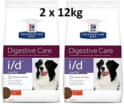  Hill 's prescr iption Diet I/D Low Fat: 2 x 12 kg digestive Care Perros Forro con Gallina 