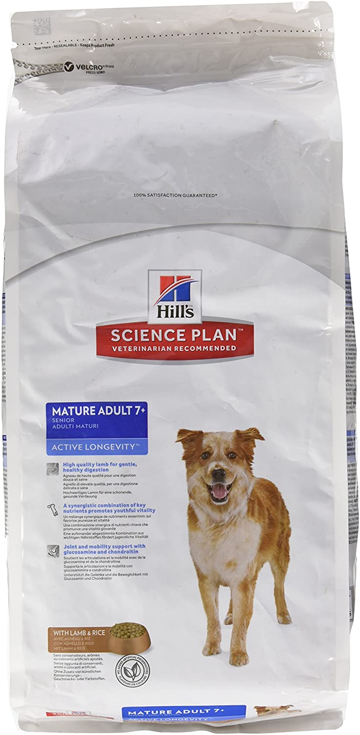 Hill's Canine Mature Adult Lamb & Rice Comida para Perros - 3000 gr 