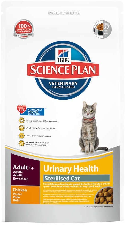  Hill's - Pienso para Gatos Adultos Science Plan Urinary Health sterilised Pollo 