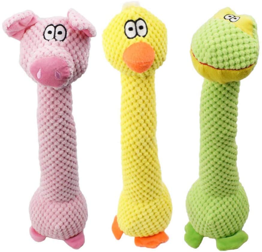  IADZ Artículos para mascotas extrañamente llamados juguetes de peluche juguete de perro aburrido de ventilación de rana de pollo de cerdo largo 