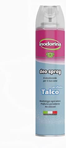  Inodorina Deo Spray Powder Ambientador de Aire Perfumado, Para Refrescar y Limpiar la Pelajes (perros y gatos) - 300 ml 