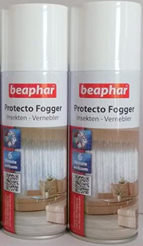  Juego de 2Beaphar Protecto foggers insectos Killing Flea bombas cada 200ml 