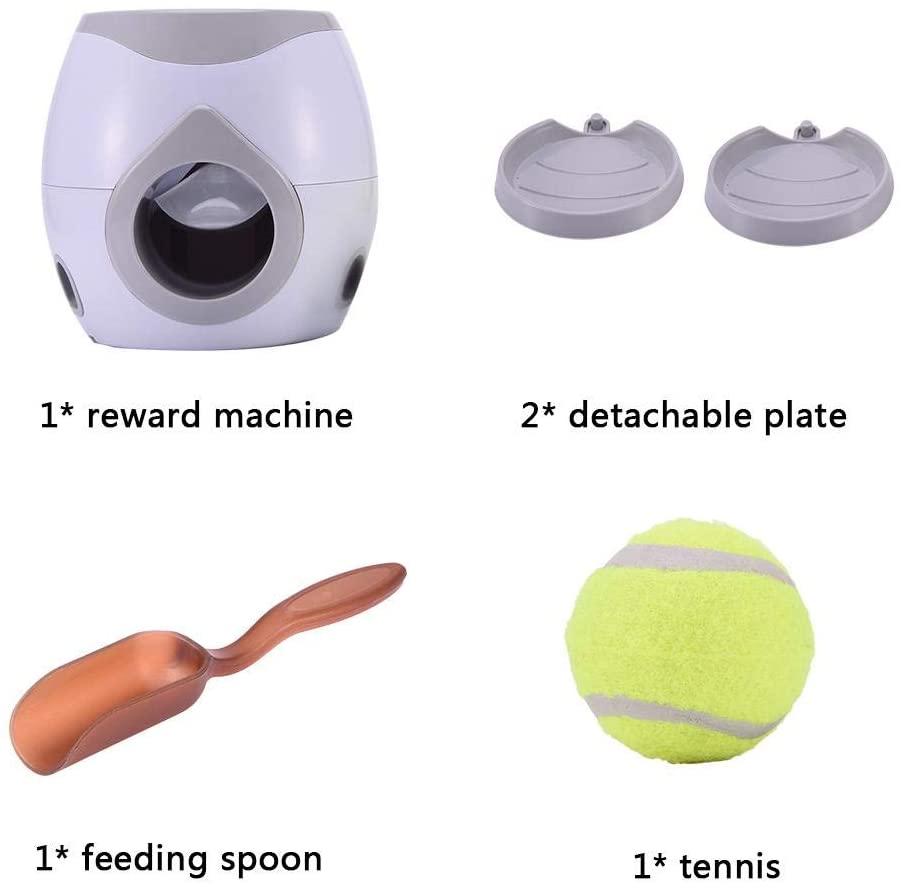  Juguete lanzador de bolas para mascotas, lanzador automático de pelotas para mascotas Juguete para perros Perro de juguete interactivo Trato interactivo Tirador de pelotas de tenis Máquina 
