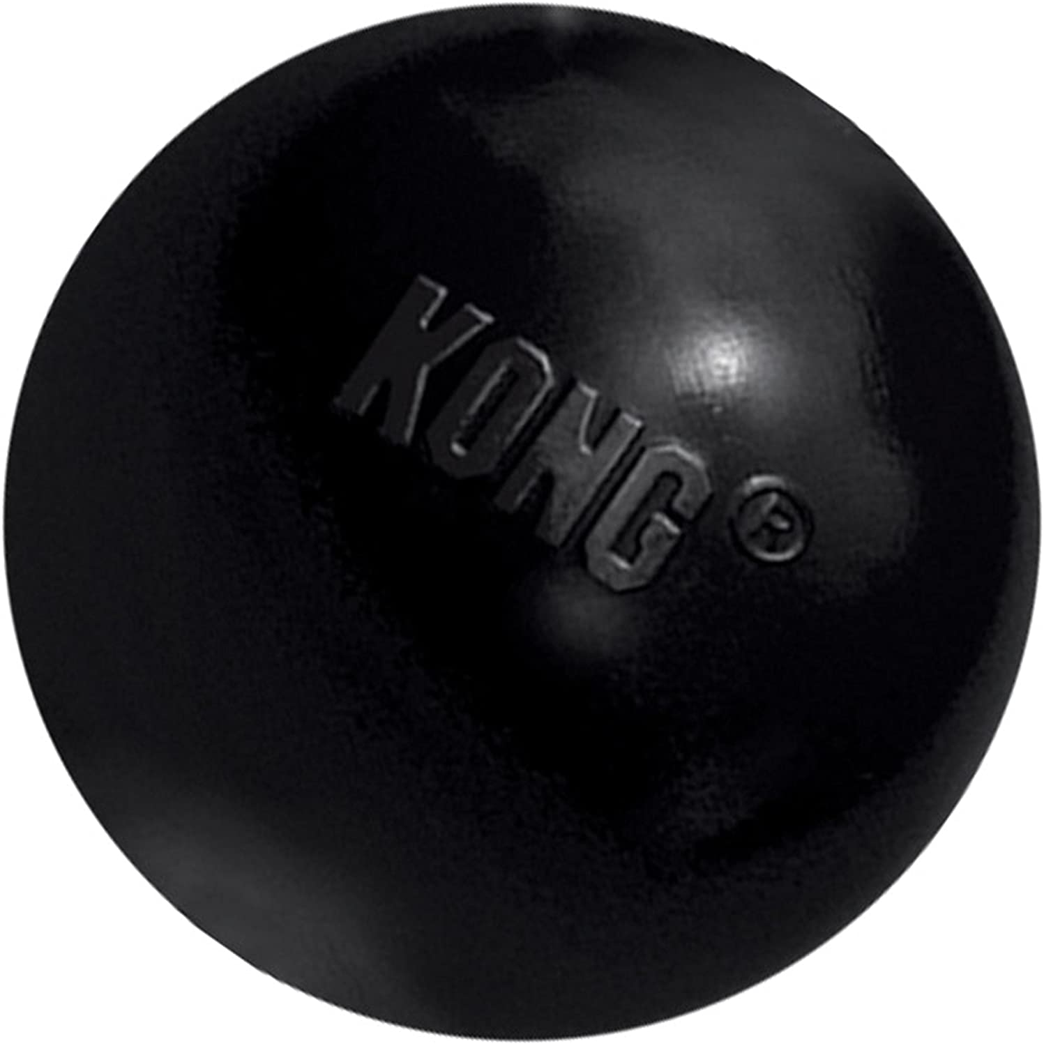  KONG - Extreme Ball - Juguete de caucho para mandíbulas potentes, negro - Raza pequeña 