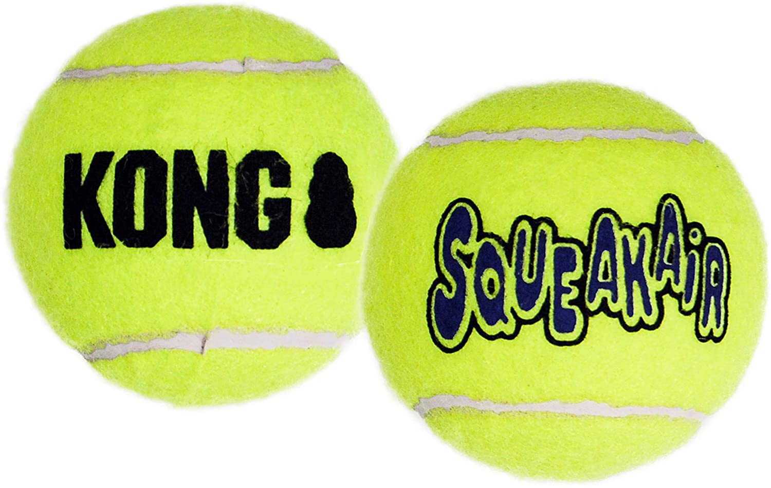  KONG - Squeakair® Ball - Pelotas de tenis sonoras que respetan sus dientes, Talla L (Grande) 
