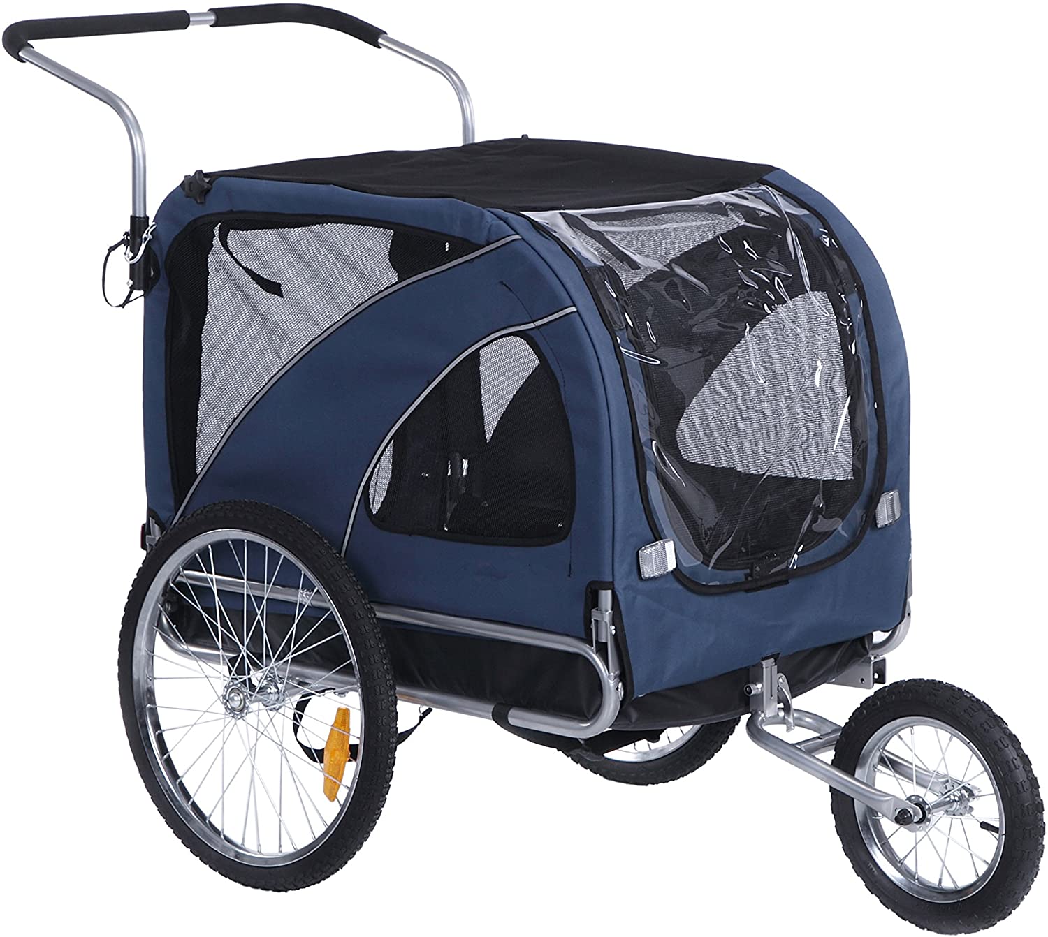  leonpets 2 en 1 mascotas Carrito de transporte para Jogger/remolque de bicicleta 10202 (Azul) 