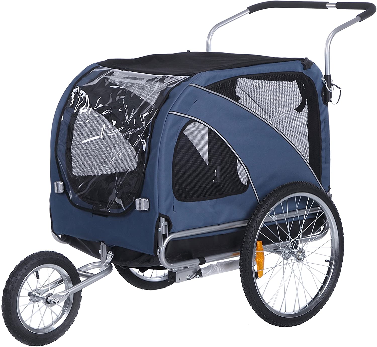  leonpets 2 en 1 mascotas Carrito de transporte para Jogger/remolque de bicicleta 10202 (Azul) 