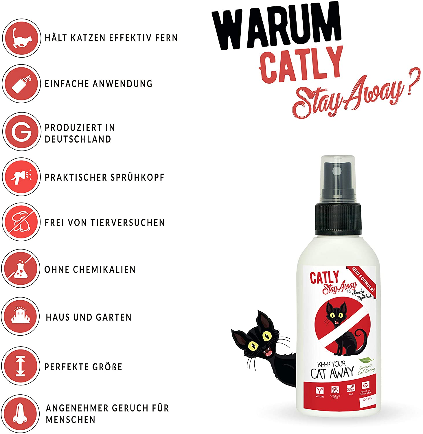  LiceEx Spray repelente sónico de gatos para jardines, interiores y exteriores 