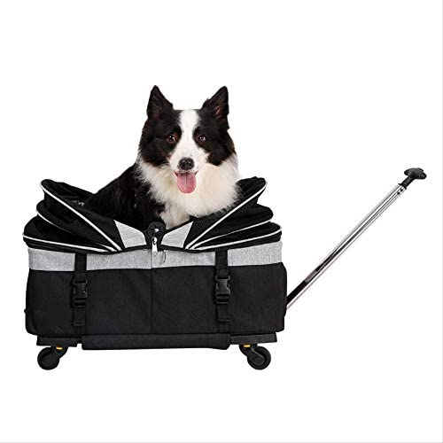  LLKD Bolso Trolley para Mascotas Gato Gato Perro Salir Plegable Desmontable Grande Trolley Case Car Portable 
