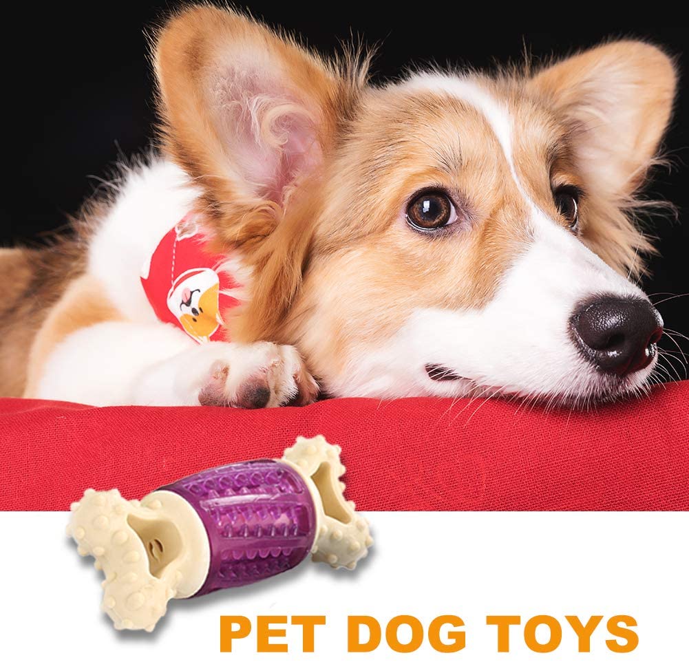  N/ A Juguete Molar para Perros con Forma de Hueso TPR Resistente a la mordida Producto Interactivo para Mascotas 