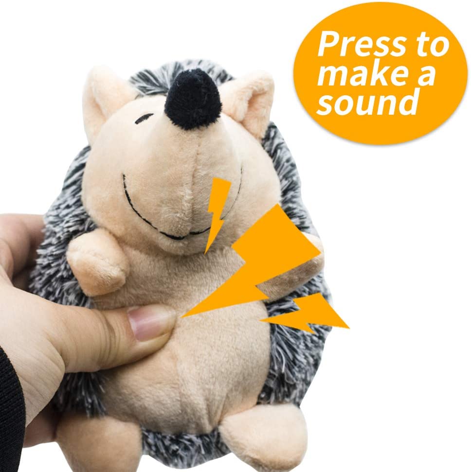  Nollary Perro de Peluche Squeaky Juguetes de Peluche Pato y Erizo Durable Pet Toys con Sonidos BB Integrados para el aburrimiento Entretenimiento 