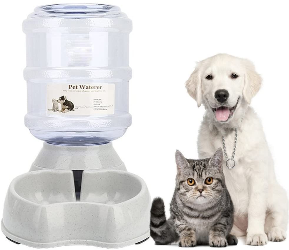  Old Tjikko Mascotas Automática dispensador de Agua, automático 901100 – Fuente, Mascotas Botella Animales Accesorios para Perros Gatos, 3.8 litros, PBA Libre 
