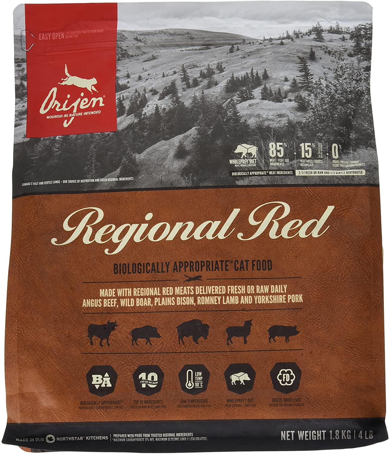  Orijen Regional Red Comida para Gatos - 5400 gr 