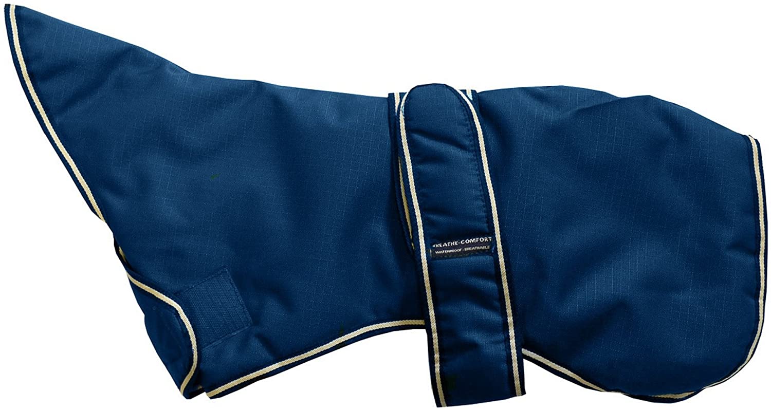  Outhwaite - Abrigo Acolchado para Perro, 35,5 cm, Color Azul Marino 