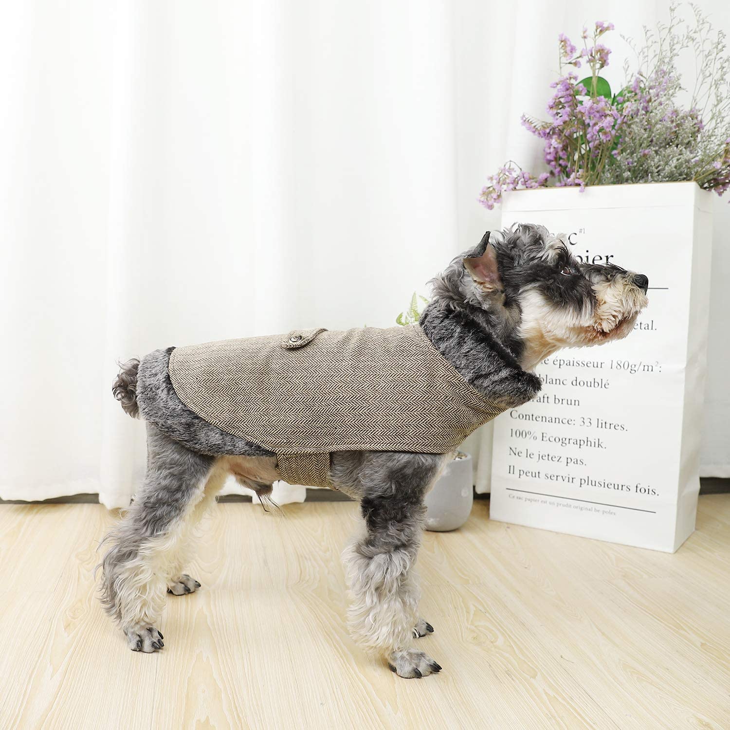  PAWZ Road Cuello de Piel sintética de Ropa para Perro pequeños, Mascota Abrigo de Invierno Super cálido y cómodo M 