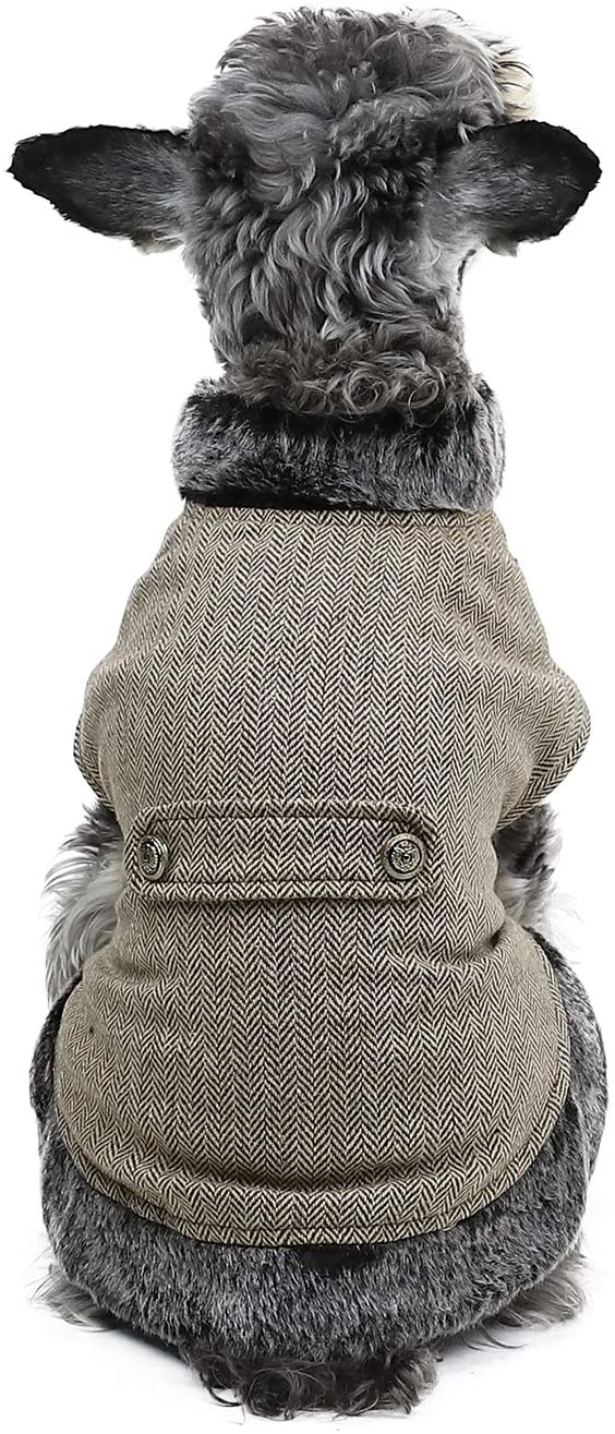  PAWZ Road Cuello de Piel sintética de Ropa para Perro pequeños, Mascota Abrigo de Invierno Super cálido y cómodo M 