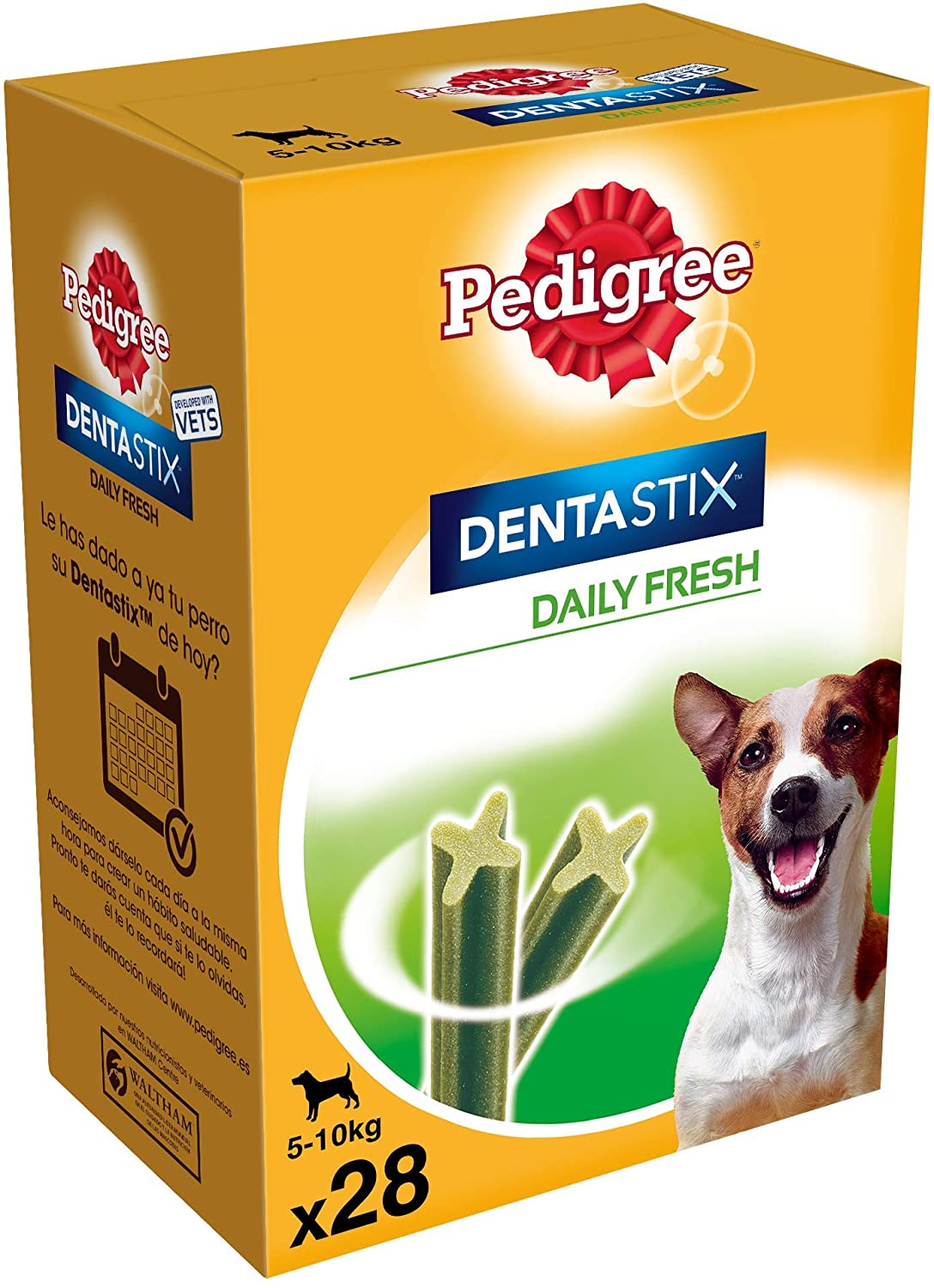  Pedigree Dentastix Fresh Snacks para Higiene Oral (Perro Pequeño 5-10 Kg) - 28 piezas, 440 g. 