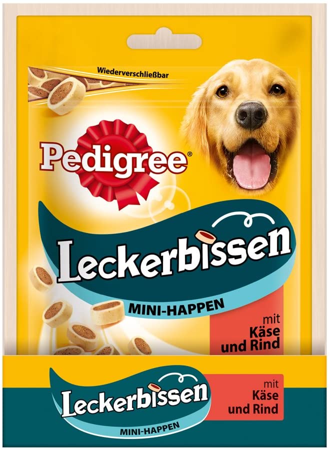  PEDIGREE Hundesnacks Hundeleckerli Leckerbissen Mini-Happen con Queso y Vacuno 